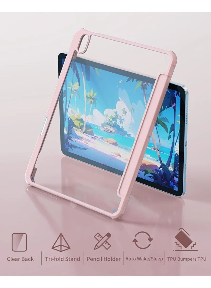 AMROAH Case for iPad (A16) 11th Generation 11 inch 2025, iPad 10th Generation 10.9 inch 2022 with Pencil Holder, Clear Transparent Back Shell with Shockproof Cover, Auto Sleep - Image 2